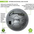 thumbnail image 4 of Champion Sports Extreme Series Soccer Ball, Size 4 - Youth League, All Weather, Soft Touch, Maximum Air Retention - Kick Balls for Kids 8-12 - Competitive and Recreational Futbol Games, Silver, 4 of 5