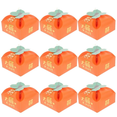

20pcs Persimmon Shaped Candy Box Wedding Candy Packaging Box Party Favors Box