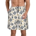 thumbnail image 2 of Uemuo Snake Pattern Men's Swim Trunks Hawaiian Beach Bathing Suit Swimsuits Beach Quick-Dry Shorts with Pockets-Small, 2 of 9