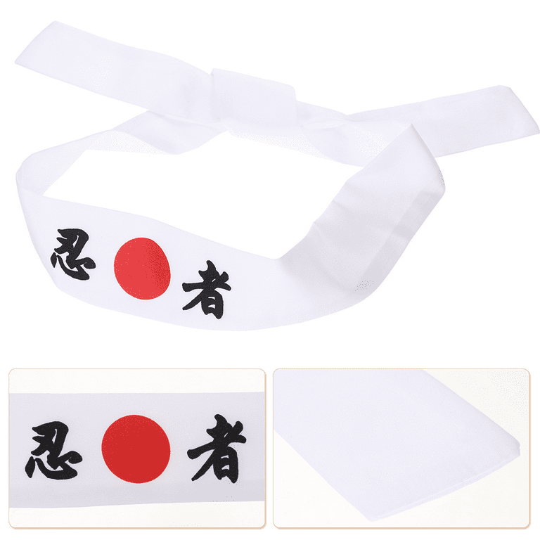 4 pcs Ninja Print Hairband Japanese Headband Ninja Hachimaki