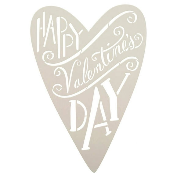 Heartful Stencil - DIY Farmhouse Home Decor Craft Paint Wood Signs (9x7 inch)
