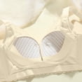 thumbnail image 5 of Lovzfmll Women's Non Steel Ring Style Printed Gathered Middle Button Breathable Underwear Daily Bra, 5 of 6