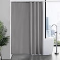 thumbnail image 1 of Cortina De Baño Tela, Cortina De Ducha con Ganchos, EVA PE Cortinas de Regadera Antimoho Impermeable Antibacteriano, Ojales De Metal, Duradero, para Duchas de Baño y Bañeras, 1 of 4