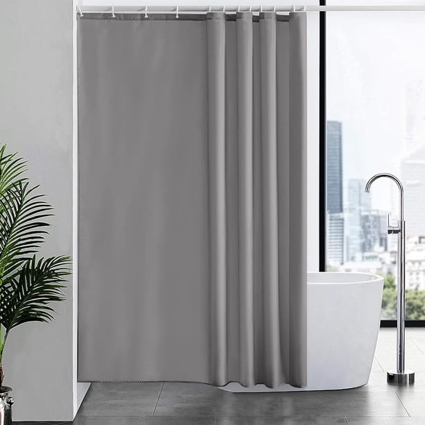 Cortina De Baño Tela, Cortina De Ducha con Ganchos, EVA PE Cortinas de Regadera Antimoho Impermeable Antibacteriano, Ojales De Metal, Duradero, para Duchas de Baño y Bañeras