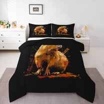 Castle Fairy Cartoon Capybara Twin Comforter Sets,Kawaii Animal Bedding Set