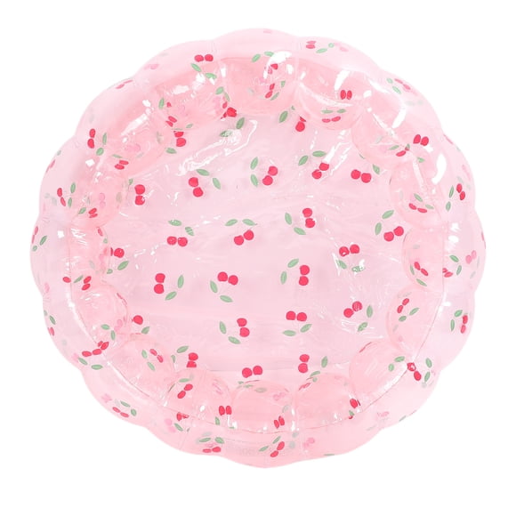 Thickened PVC Cherry Transparent Petal Inflatable Pool - Foldable Blow-up Ball Pit for Toddlers Under 1.2m, Scratch & Impact Resistant, Portable Indoor Outdoor Backyard Water Play Pool, 29.53in Outer
