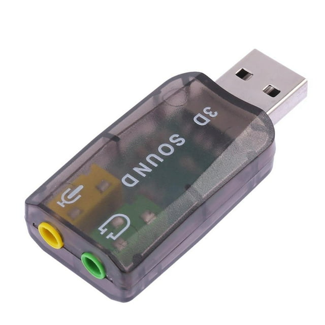 Tarjeta USB 5.1 CH Adaptador Audio 3D para Computadora Portátil Escritorio