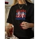 thumbnail image 1 of Vintage-Inspired "AMERICA" Graphic Tee for Women - Patriotic Round Neck, Short Sleeve, Polyester, Machine Washable, with Bow & Star Design - Perfect for Summer Casual Wear, 1 of 6