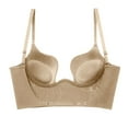 thumbnail image 5 of Women Solid Low Back Bras Underwired U Shape Backless Bras Multiple Convertible Straps Underwire Bra Suit Womens Front Closure Bras Womens Bras No Underwire No Padding Womens Bras No Underwire Full, 5 of 5