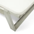 thumbnail image 6 of Cullen Outdoor Acacia Wood Chaise Lounge and Cushion Set, Light Gray and Cream, 6 of 9