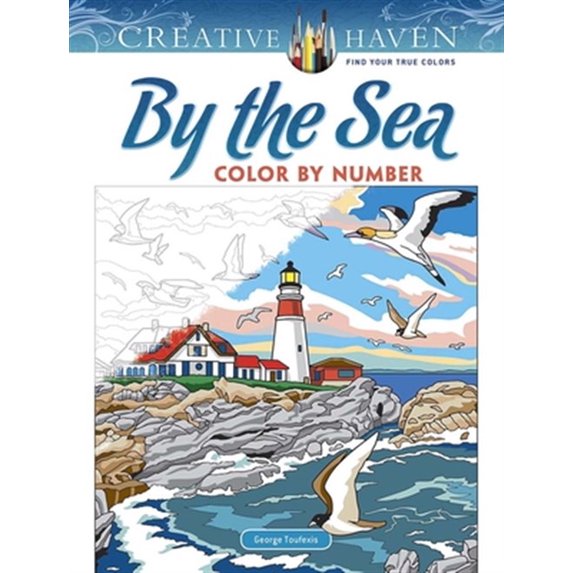 Pre-Owned Creative Haven By the Sea Color by Number Paperback