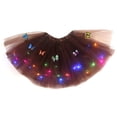 thumbnail image 4 of HUANBAI Baby Girls Soft Fluffy Tutu Skirt Toddler Shining Party Carnival Girl Mesh Tutu Butterflys LED Light Dance Princess Skirt One Size, 4 of 4
