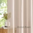 thumbnail image 4 of Taupe Sheer Curtains 90 inches Long, Grommet Airy & Elegant Light Filtering Soft Sheer Lightweight Window Treatment for Bedroom/Living Room, W54 x L90, 2 Panels, 4 of 7