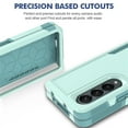 thumbnail image 5 of ELEHOLD for Samsung Galaxy Z Fold 4 Rugged Case, Armor Hard PC Soft TPU Hybrid Anti-Drop Camera Lens Protection Shockproof Glossy Non-Slip Slim Fit Case for Z Fold4 7.6 inch,Mint, 5 of 6