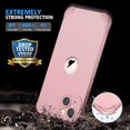 thumbnail image 3 of Fzchun-pour Étui iPhone 13: Étui de Téléphone Robuste de Qualité Militaire avec 2 Verres Trempés & Protection de Caméra / Dos en Silicone Antichoc Étui Rigide PC pour iPhone 13 6.1 Pouces - Rosegold, 3 of 4