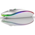 thumbnail image 1 of Timoom Souris Sans Fil Rechargeable Silencieuse 2.4G LED USB Portable avec Récepteur USB et Adaptateur Type-C, 1 of 8