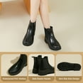 thumbnail image 5 of AUXDIQ Short Rain Boots Women Waterproof Ankle Garden Shoess Rubber Chelsea Boots, Black, 8.5 US, 5 of 6