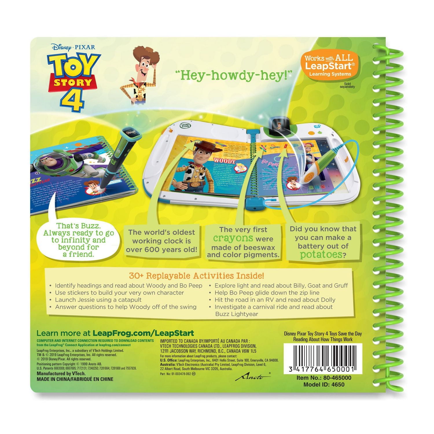 LeapStart トイストーリー4 Toys Save The Day LeapFrog LeapStart Toy Story 4 Toys Save the DayReading