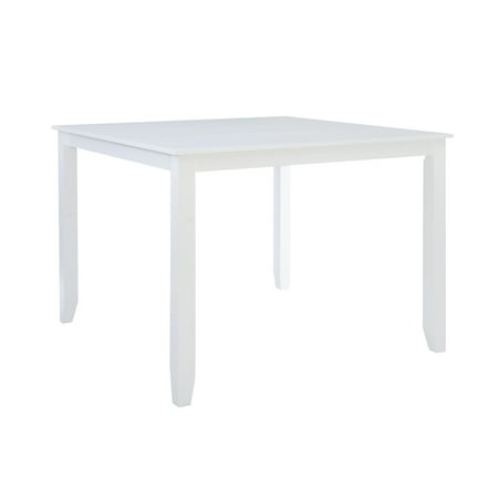 Linon Mayfair 58.5 in Square Acacia Wood Veneer Dining Table White