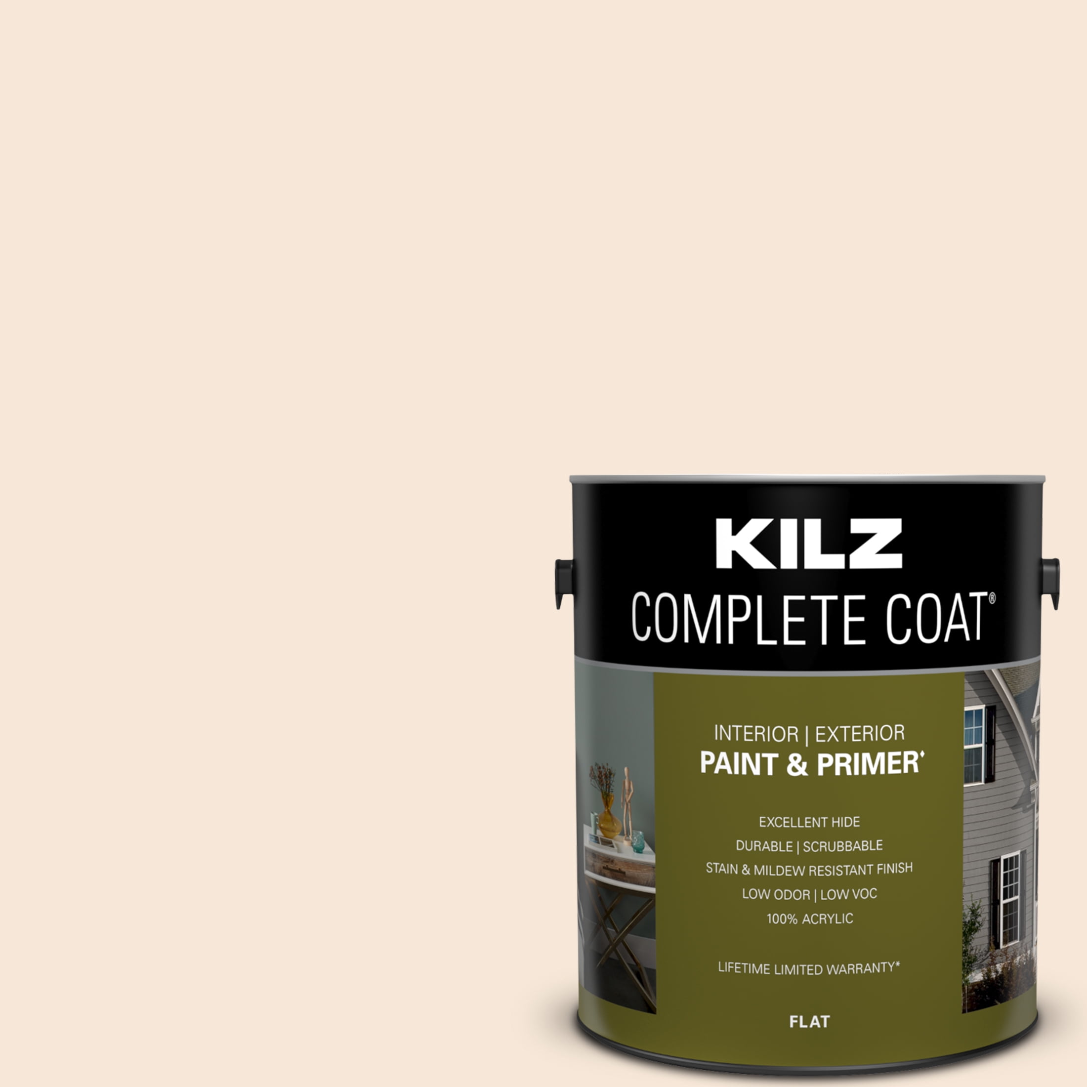 Vanilla Chai, KILZ Complete Coat Interior/Exterior Paint & Primer, 1 Gallon #LC180-01