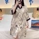 thumbnail image 1 of Camisones clásicos Vintage de seda satinada para mujer, ropa de dormir elegante, falda de dormir para el hogar, arte de estilo Ins, moda de verano, 2024, 1 of 5