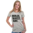 thumbnail image 4 of Worlds Okayest Aunt Niece Nephew Cute Womens Fitted Plus Size Graphic Tee Brisco Brands 3X, 4 of 5