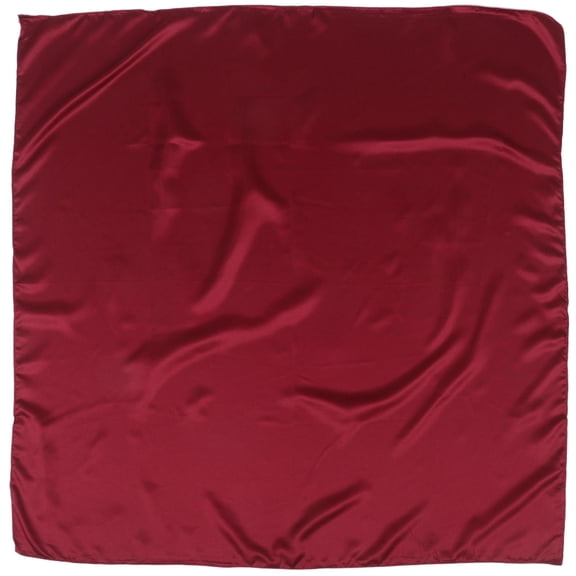 Homoyoyo Fashionable Dark Red Satin Headscarf Soft Lightweight Neck Scarf with Western Ethnic Design