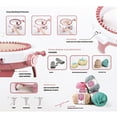 thumbnail image 3 of 48 Needles Knitting Machine with Row Counter and Plain/Tube Weave Conversion Key, Efficiently DIY Scarf Hat SockPink, 3 of 10