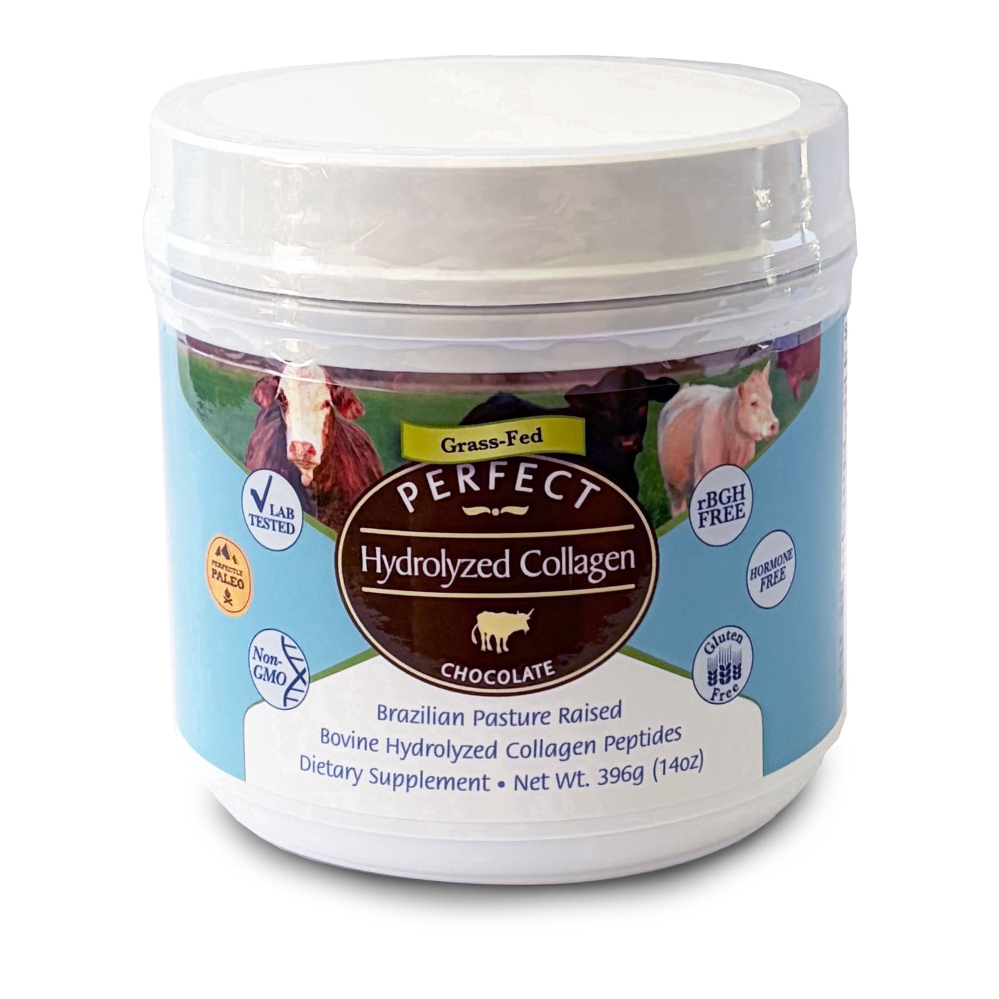 Perfect Supplements – Perfect Chocolate Hydrolyzed Collagen – 100% Grass-Fed Bovine Collagen Peptides Powder – Healthy Protein for Joints & More!