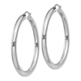 thumbnail image 5 of Auriga Fine Jewelry 925 Sterling Silver Rh-plated 4mm Round Hoop Earrings for Women, 5 of 6