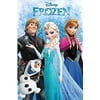 Disney Frozen Group Movie 34x22.5 Art Print Poster   Childrens Movie Cast Characters Elsa Anna Olaf Kristoff