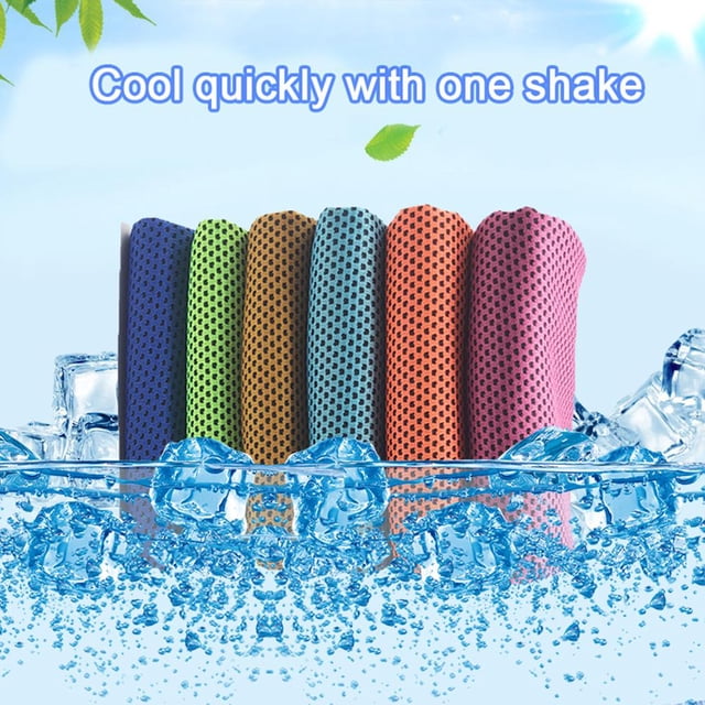 8 Pcs Serviette Rafraîchissante Serviette Glacée pour le Cou Serviette Fraîche en Microfibre Serviette Douce et Fraîche pour Yoga Gym Course Entraînement Mise en Forme