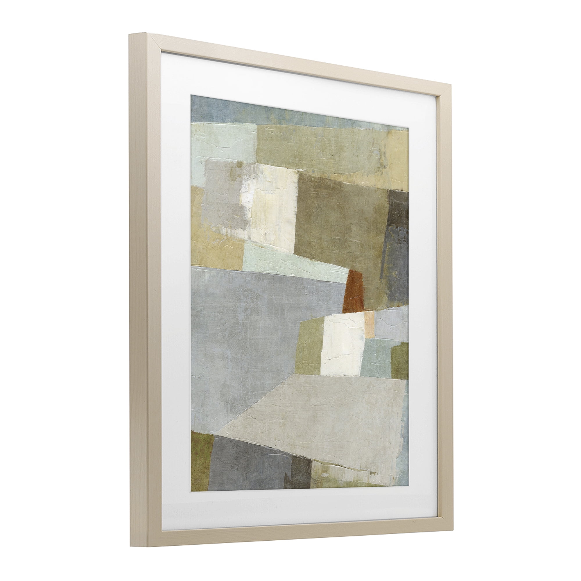 Stupell Industries Causeway Neutral Geometrics Birch Framed Print Under Glass, design by Suzanne Nicoll