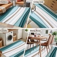thumbnail image 6 of Teal Beige Area&nbsp;Rug 4x6ft Gradient Wave Abstract Ombre Gradient Modern Non-Slip&nbsp;Washable Square&nbsp;Rugs Soft Felt Indoor Floor Mat for Bedroom Kitchen Living Room Bathroom, 6 of 9