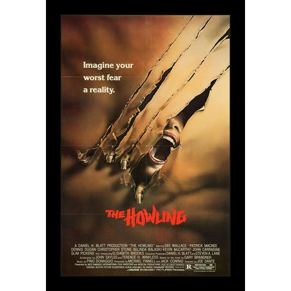 THE HOWLING - 11x17 Framed Movie Poster