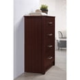 thumbnail image 4 of Hodedah Four Drawer Contemporary Wooden Chest in Mahogany Finish, 4 of 7
