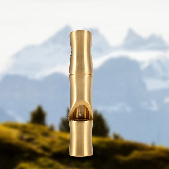 Tebru emergency whistle,Outdoor EDC High Decibel Brass Bamboo Section Whistle Tool For Help and Defensive, lifesaving whistle tool