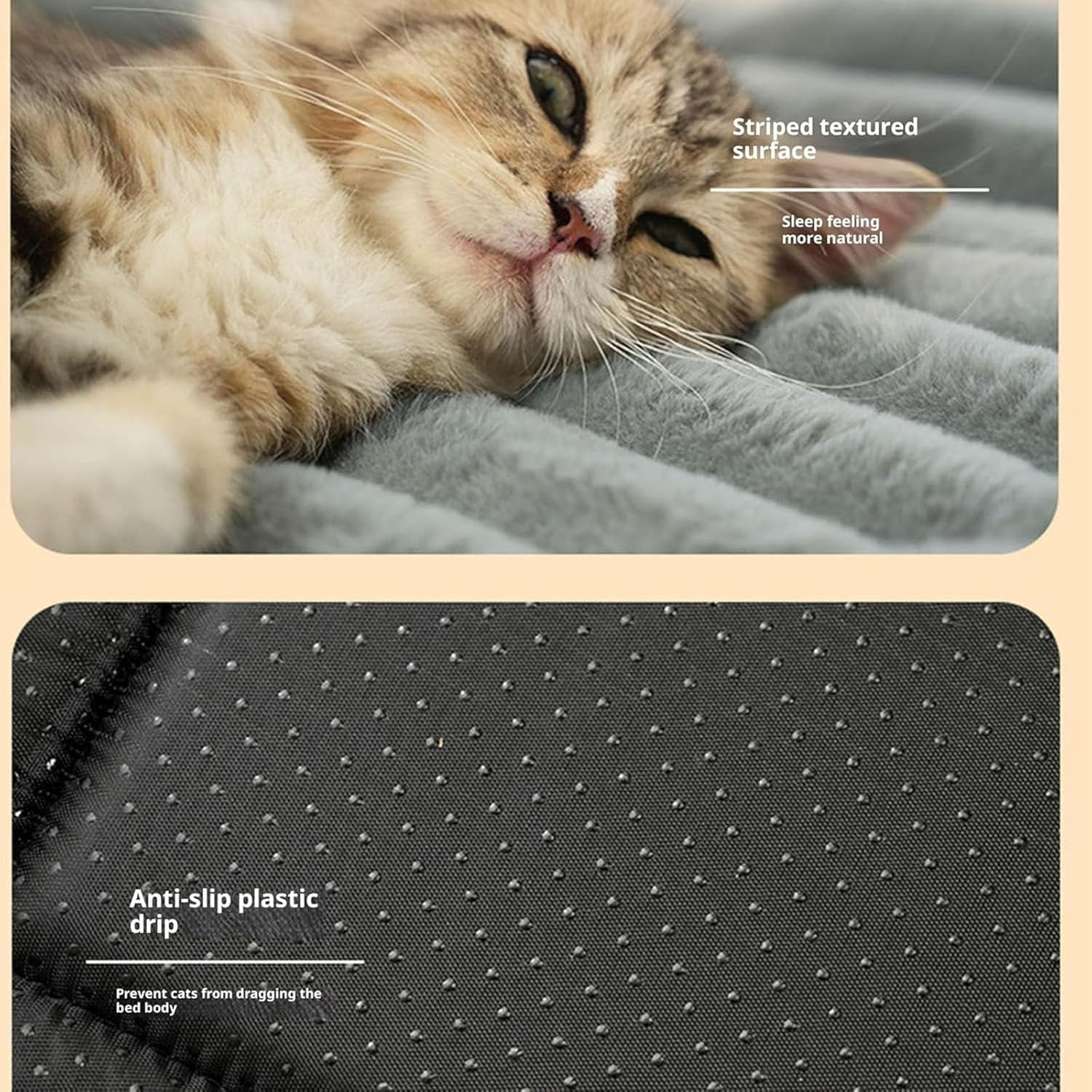 Self Warming Pet Bed for Cats & Dogs, Corduroy Thermal Mat with Non-Slip Bottom Supports 25-90 lbs, Machine-Washable Indoor/Outdoor Heating Pad