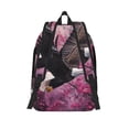 thumbnail image 2 of Horeoi Flower Bald Eagle for Canvas Backpack for School Outdoor Travel Use Men Women Teenagers Large Capacity with Adjustable Shoulder Straps, 2 of 5