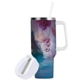 thumbnail image 2 of Ryvnso 40 oz Tumbler with Handle and Straw Insulated Stainless Steel Travel Mug with Lid Beautiful Swan, 2 of 9