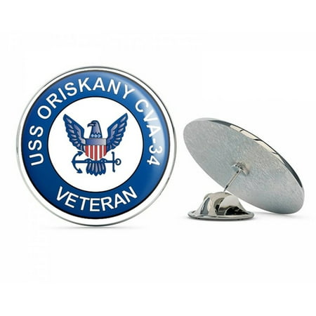 Rooster Hat Pin US Navy USS Oriskany CVA-34 Veteran Military Veteran USA Pride Served Gift Metal 0.75