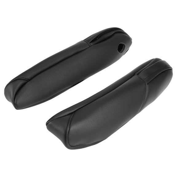 1 Pair Front Seat Armrest Cover Replacement Microfiber Leather Black for Honda CR-V 2010-2011