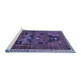 thumbnail image 2 of Ahgly Company Machine Washable Indoor Rectangle Persian Blue Traditional Area Rugs, 2' x 4', 2 of 4