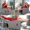 thumbnail image 5 of Simenmax Massage Recliner Chair, Single Sofa Recliner Chairs Adjustable Theater Chairs Padded Seat Backrest,Gray, 5 of 8