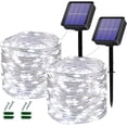 thumbnail image 1 of Solar String Lights Outdoor White, 2 Pack 2120LED Garden Solar Lights Waterproof Solar Fairy Lights 40Ft 8 Modes Decoration Lighting for Garden, Patio, 1 of 5