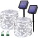 thumbnail image 1 of Solar String Lights Outdoor White, 2 Pack 2120LED Garden Solar Lights Waterproof Solar Fairy Lights 40Ft 8 Modes Decoration Lighting for Garden, Patio, 1 of 5