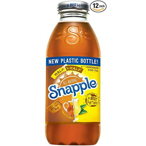 Snapple - Half 'n Half - Tea and Lemonade - 16 fl oz (12 Plastic Bottles)
