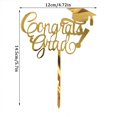thumbnail image 3 of Event & Party - Party Balloon - Personalized Cake Topper Custom Congrats Graduation Hat Student Class of 2025 Double Sided Glitter Card Baby - 1 Graduation Cake Sign, 3 of 9