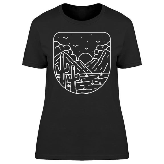 Desert  Sketch  T-Shirt Women -Image by Shutterstock, Female x-Large