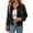 Black, variant on Women Casual Cropped Corduroy Shackets Button Down Jackets Tops Fall Trendy Long Sleeve Shirts Apricot M